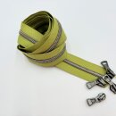 Reißverschluss Meterware mit 6,5 mm Oxyd metallic...