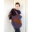 Canvas Cherry Picking Bag 2026 – DIY-Taschenpanel, Dackel/Rollschuhe, 514999, 230g/m2