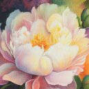 Canvas Aura mit ausdruckstarkem Blumenmuster, 226599,...