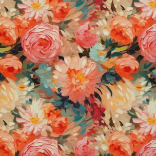 Canvas Aura mit ausdruckstarkem Blumenmuster, 227636, 250g/m²