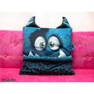 Monsta Pillows by Thorsten Berger, Kissen Panel, petrol, 510749, 250g/m²