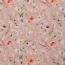 Canvas Wilma, Blumenwiese altrosa, 130433, 200g/m²