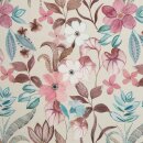 Canvas Wilma, Blumen altrosa/beige/petrol, 156010,...