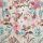 Canvas Wilma, Blumen altrosa/beige/petrol, 156010, 200g/m²
