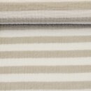 Double Gauze/Musselin mit Streifen, beige, 170010, Sonja, 135g/m²