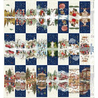 Westfalenstoffe DIY Adventskalender,  BW-Druck, 003224001, 150g/m²