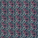 BW-Webware Floral Romance, Kringel blau, 601597,...