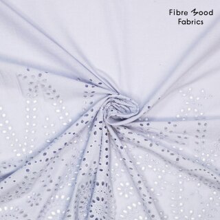 Fibre Mood, Woven Co Embroidery border, hellblau, FM310394 50, Rest 70cm