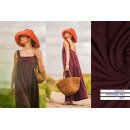 Fibre Mood Woven Cotton Slub Musselin, bordeaux,...