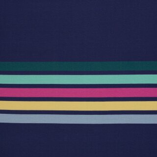 Simply Stripes by Lillesol und Pelle, blau, Panel, Sweat ungerauht, 819598, 295g/m2