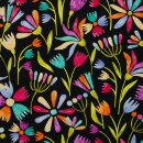 Flowerpop by Hip Som Hap, Jersey, Blumen schwarz, 807299,...