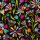 Flowerpop by Hip Som Hap, Jersey, Blumen schwarz, 807299, 210g/m²
