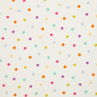 Flowerpop by Hip Som Hap, Jersey, Tupfen weiß, 778011, 210g/m²