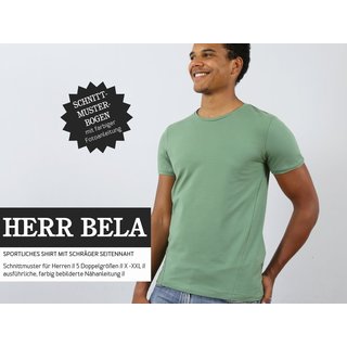 Herr Bela, Shirt mit schräger Seitennaht, Papierschnittmuster, Studio Schnittreif
