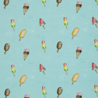 Beach - Jersey by Christiane Zielinski, Eis, türkis, 746262, 210g/m²