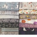 Stoffreste Paket, Sweat, Alpenfleece, Strick gemustert,...