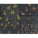 Stoffreste Paket, Weihnachtsstoffe, Bw-Webware, viel...