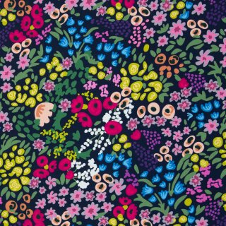 Malibou, Blumenmuster, Sweat ungerauht (French Terry), 720597, 245g/m²