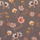 Rippjersey Frieda by Christiane Zieklinski, Blumen braun, 887676, 230g/m²