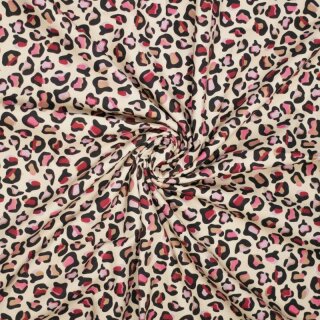 Woven co Ilja canvas leo, pink/beige, 41013511, 250g/m²