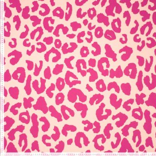Heavy Sweat mit Leo-Print, Organic Cotton, natur/pink, 45803460, 320g/m²