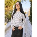 Baumwolljersey mit Streifen, Isa HW26/27, off white,...