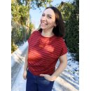 Baumwolljersey mit Streifen, Isa HW26/27, deep claret...