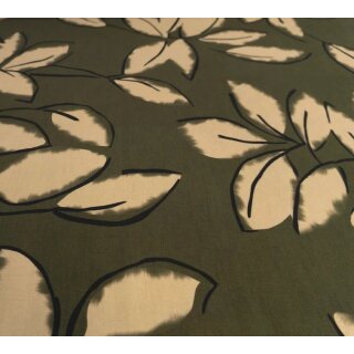 Viskose-Crepe Blätter, olive, Toptex, 5756-03, 195g/lfm