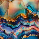Flowing Bloom by Sarah Marian, Liquid jeansblau/bunt,...