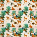 Forest Animals, Baumwolljersey mit niedlichen Waldtieren,...