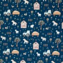 Baumwolljersey, Baumerhof, blau, Nara, 187596, 210g/m²
