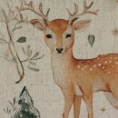 Weihnachtlicher Dekostoff mit Rehen, Lodi, 689172,...
