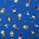 Snoopy, Jersey, Digitaldruck, blau/bunt, Lizenzstoff,...