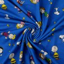 Snoopy, Jersey, Digitaldruck, blau/bunt, Lizenzstoff,...