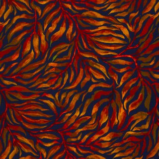 Luminoso by Bienvenido Colorido, Jersey, dklblau/orange, 882597, 210g/m²