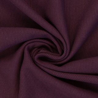 Waffeljersey Clarissa NEU, Baumwolle, bordeaux, 938, 300g/m²