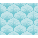 Popelin Leaf, BW-Webware, türkis, 7010, 115g/m²