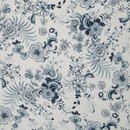 Lizzy, weiß/blau Viskose/Leinen Gemisch, Webware, 200011, 110g/m², Reststück 70cm