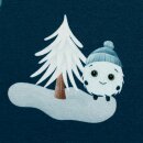 Fluffy by Mrs Mint, Schneeflocke blau, Sweat ungerauht, 125256, 295g/m²