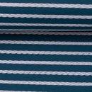 leichter Jersey mit aufliegender Borte, blau, Birte, 100750, RESTST&Uuml;CK 50cm