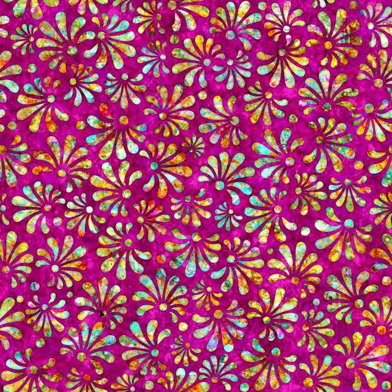 Radiance Evolution by Quilting Treasures, Blumen Batik pink, 27097p, Baumwolle