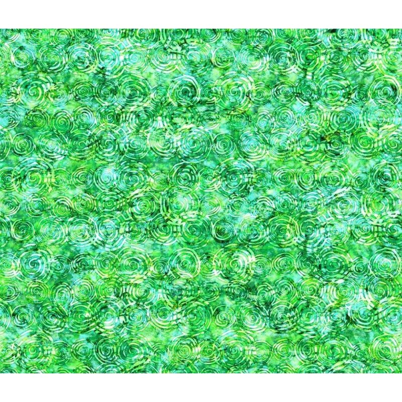 Radiance Evolution by Quilting Treasures, Spiralen Batik grün, 27099g, Baumwolle