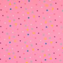 Jersey - Sterne bunt auf rosa, 1330440003, RESTST&Uuml;CK 95 cm