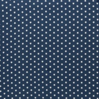 Carrie, bedruckte Baumwolle mit Sternen, jeansblau, 100744