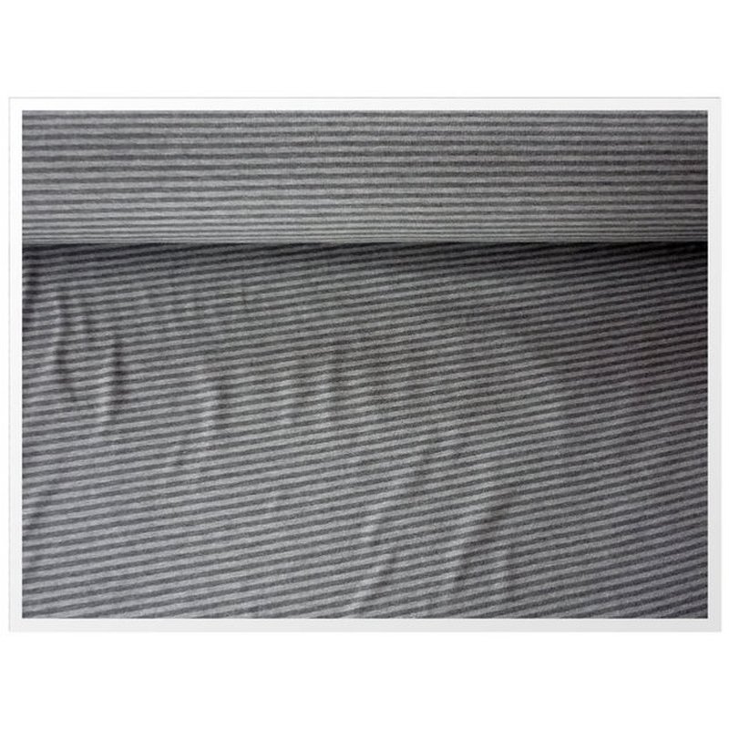 Mini-Stripes Stretch-Jersey Stenzo grau/graumelange
