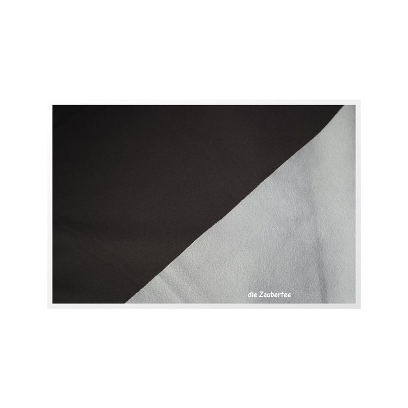 Softshell, uni schwarz/grau, 301g/m²