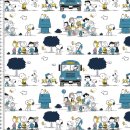 Peanuts - Stretchjersey, Bus, GOTS zertifiziert, Lizensstoff
