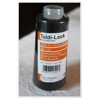 Overlockgarn schwarz, (1000), Toldi-Lock by...