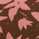 Cozy by brinarina, Blumen braun/rosa, Sweat ungerauht, 100177, 260g/m²