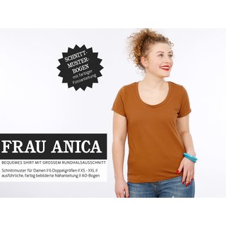FRAU ANICA Basicshirt mit Rundhalsausschnitt, PAPIERSCHNITT